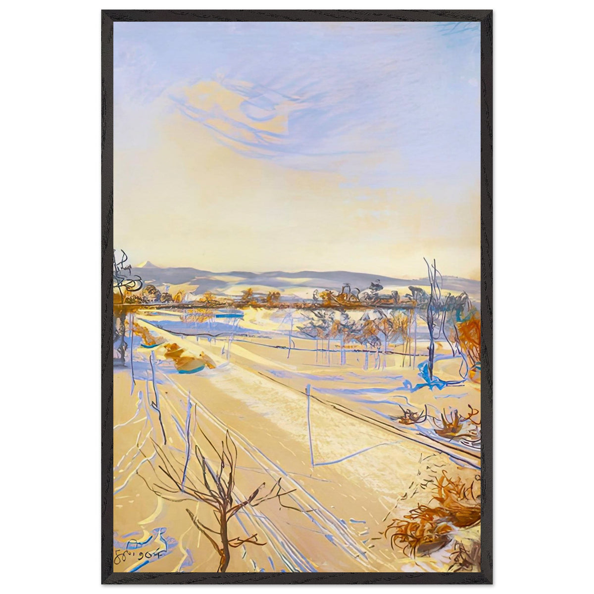 View of Kosciuszko Mound from the Artist Atelier by Stanislaw Wyspianski, framed poster