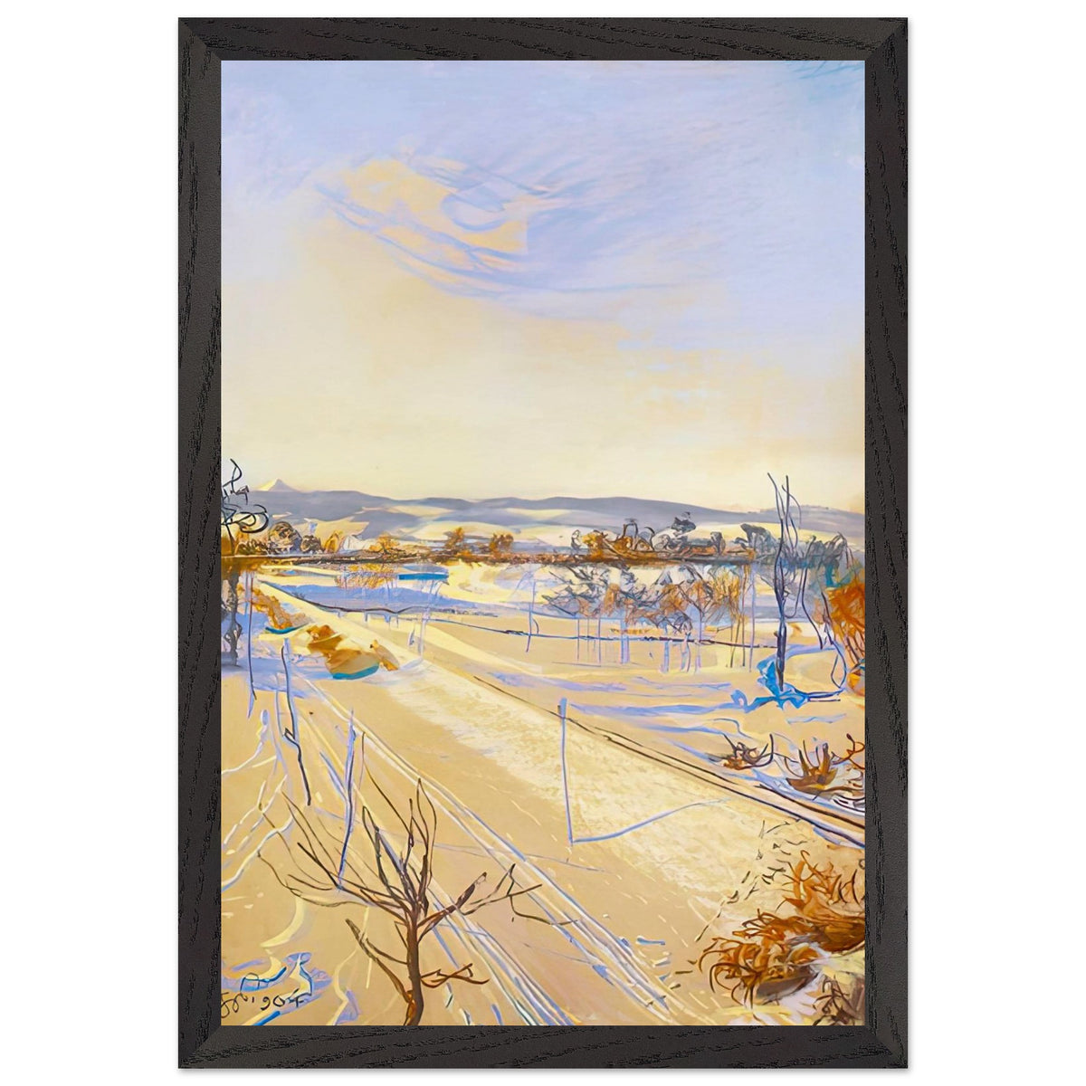 View of Kosciuszko Mound from the Artist Atelier by Stanislaw Wyspianski, framed poster, view 2