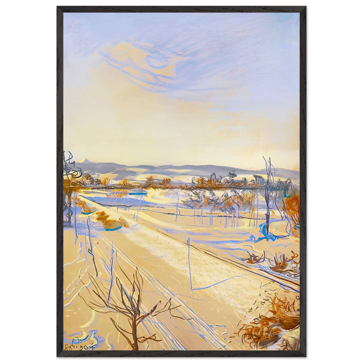 View of Kosciuszko Mound from the Artist Atelier by Stanislaw Wyspianski, framed poster, view 3