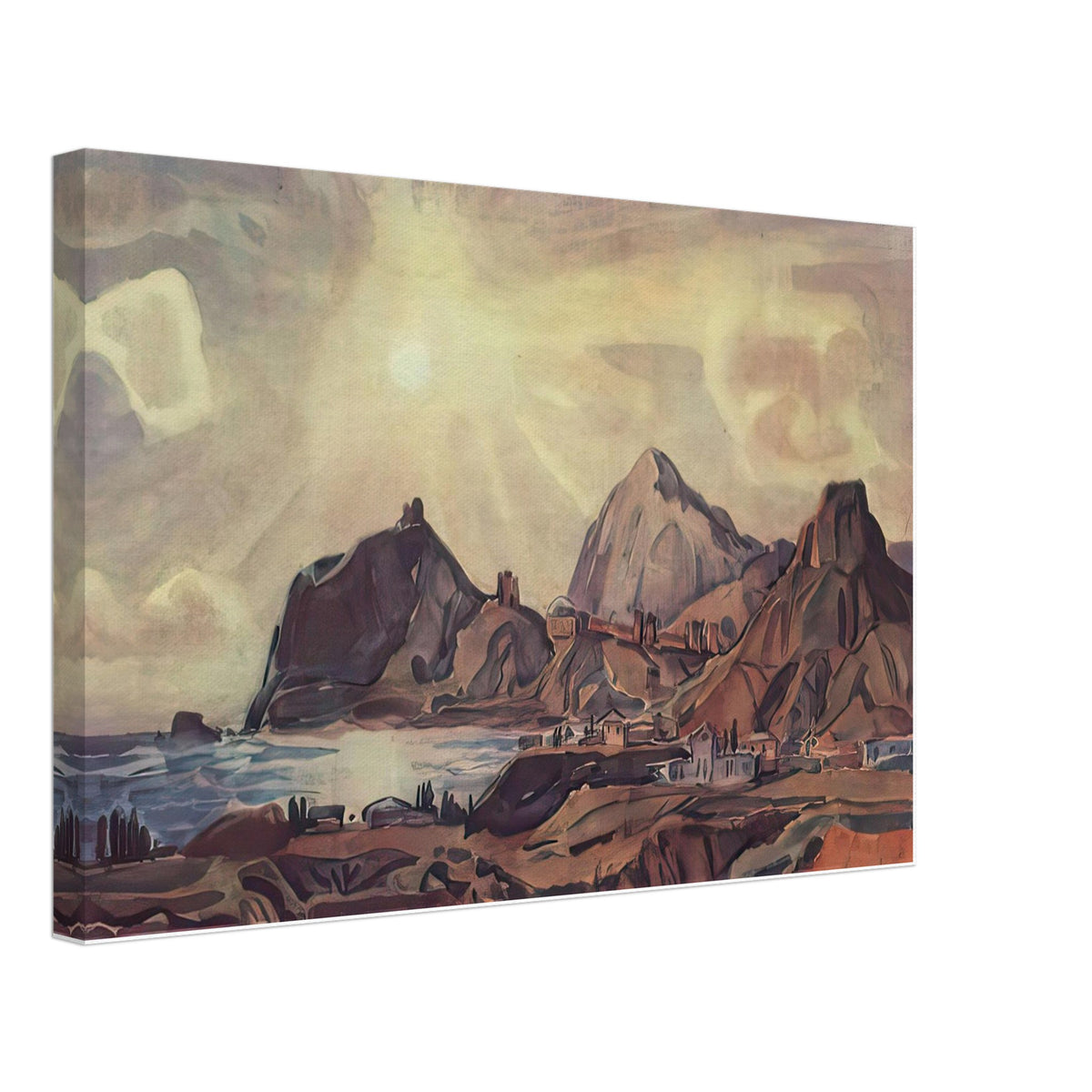 View of Sudak by Konstantin Bogaevsky, canvas