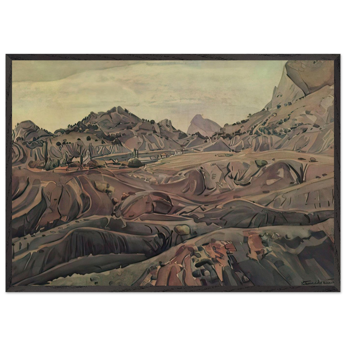 View of Sudak's Environs by Konstantin Bogaevsky, framed poster, view 3