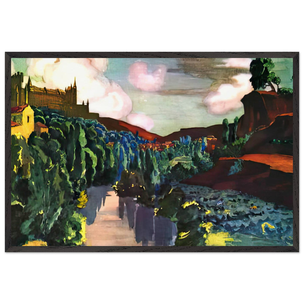 View of the Alcazar. Segovia by Anna Ostroumova-Lebedeva, framed poster