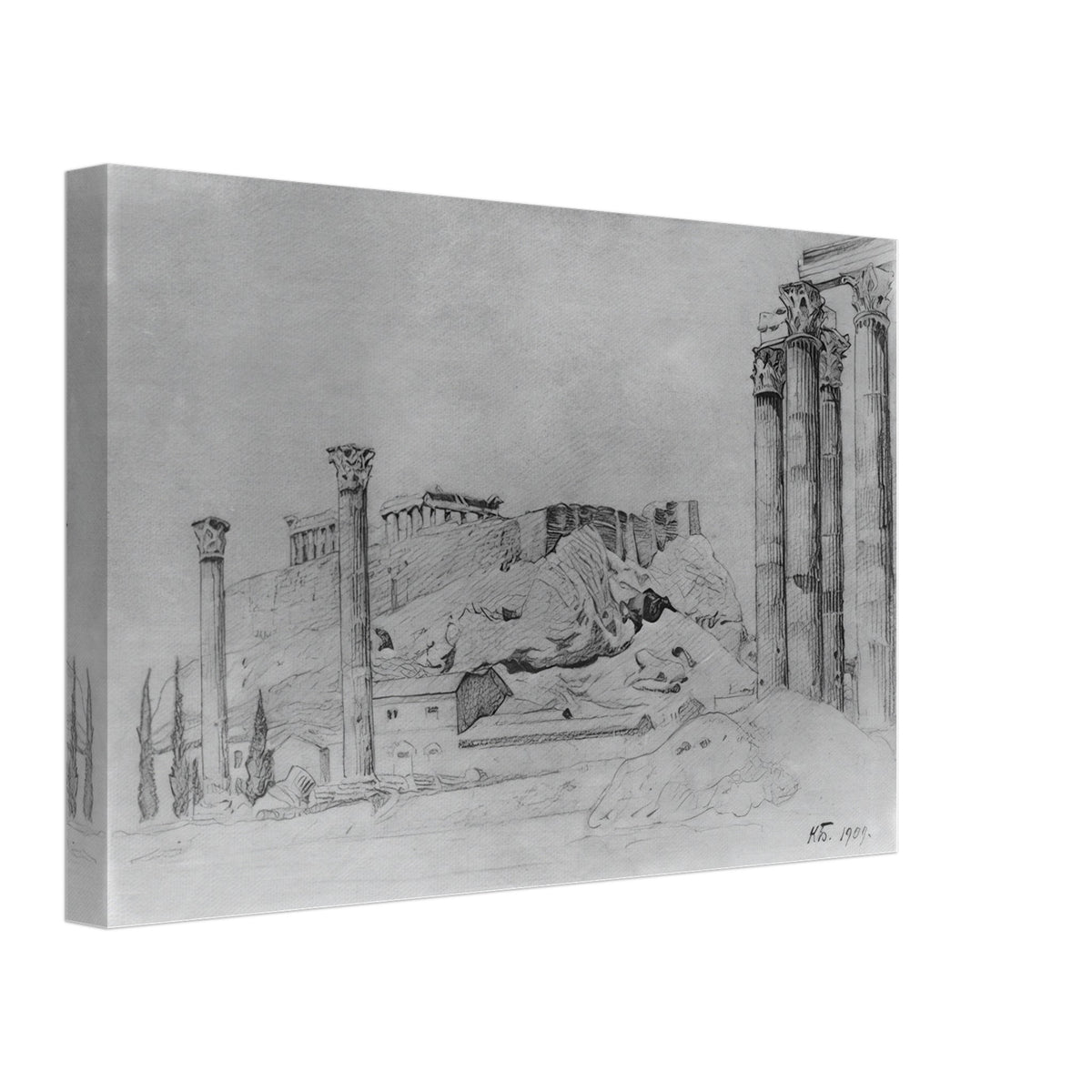 View Of the Ancient Greek Acropolis by Konstantin Bogaevsky, canvas, view 2