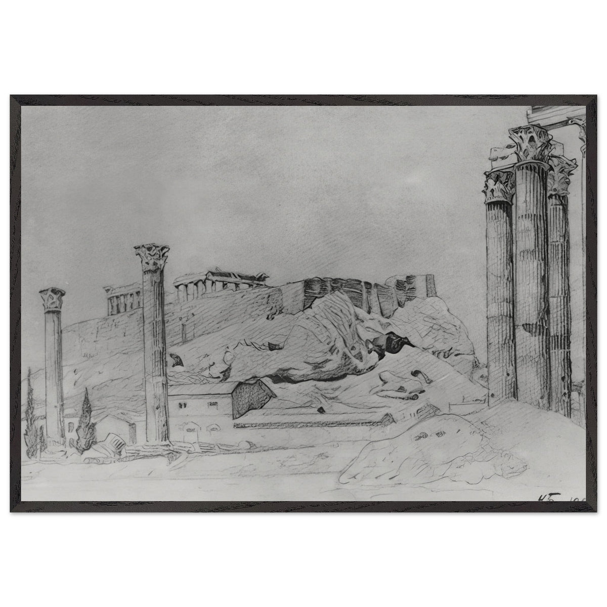 View Of the Ancient Greek Acropolis by Konstantin Bogaevsky, framed poster, view 3