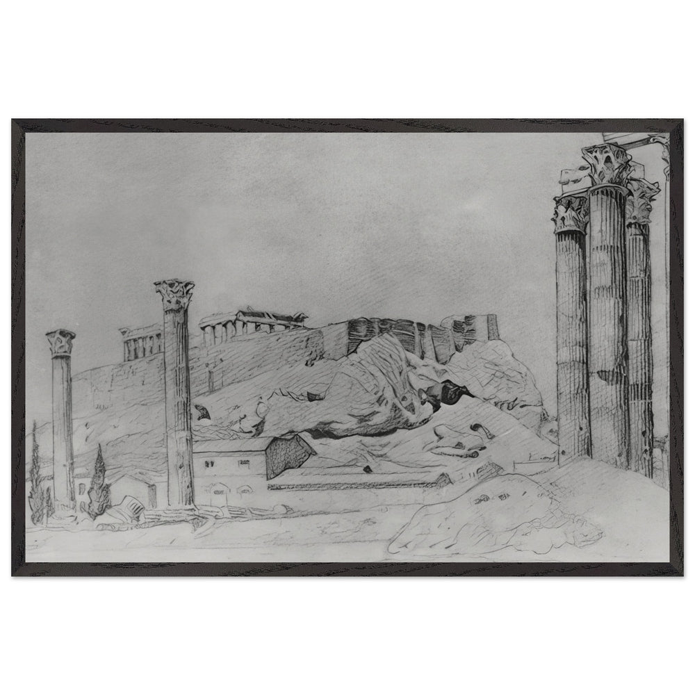 View Of the Ancient Greek Acropolis by Konstantin Bogaevsky, framed poster