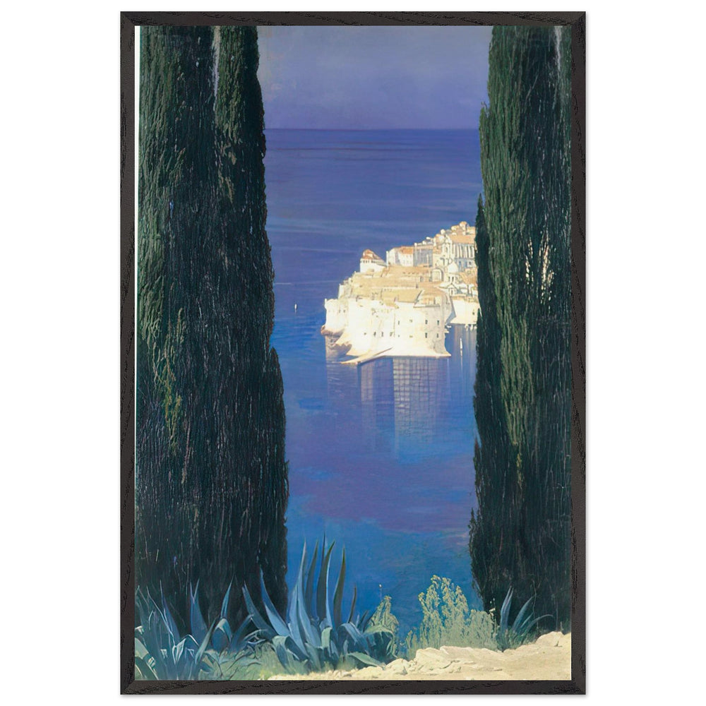 View of the Raguz by Edward Okuń, framed poster