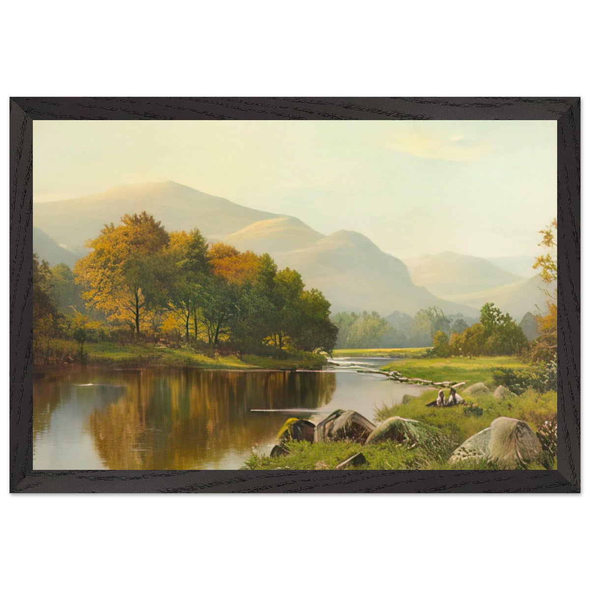 View of the River Conwy, Betws-y-Coed by Daniel Sherrin, framed poster, view 2