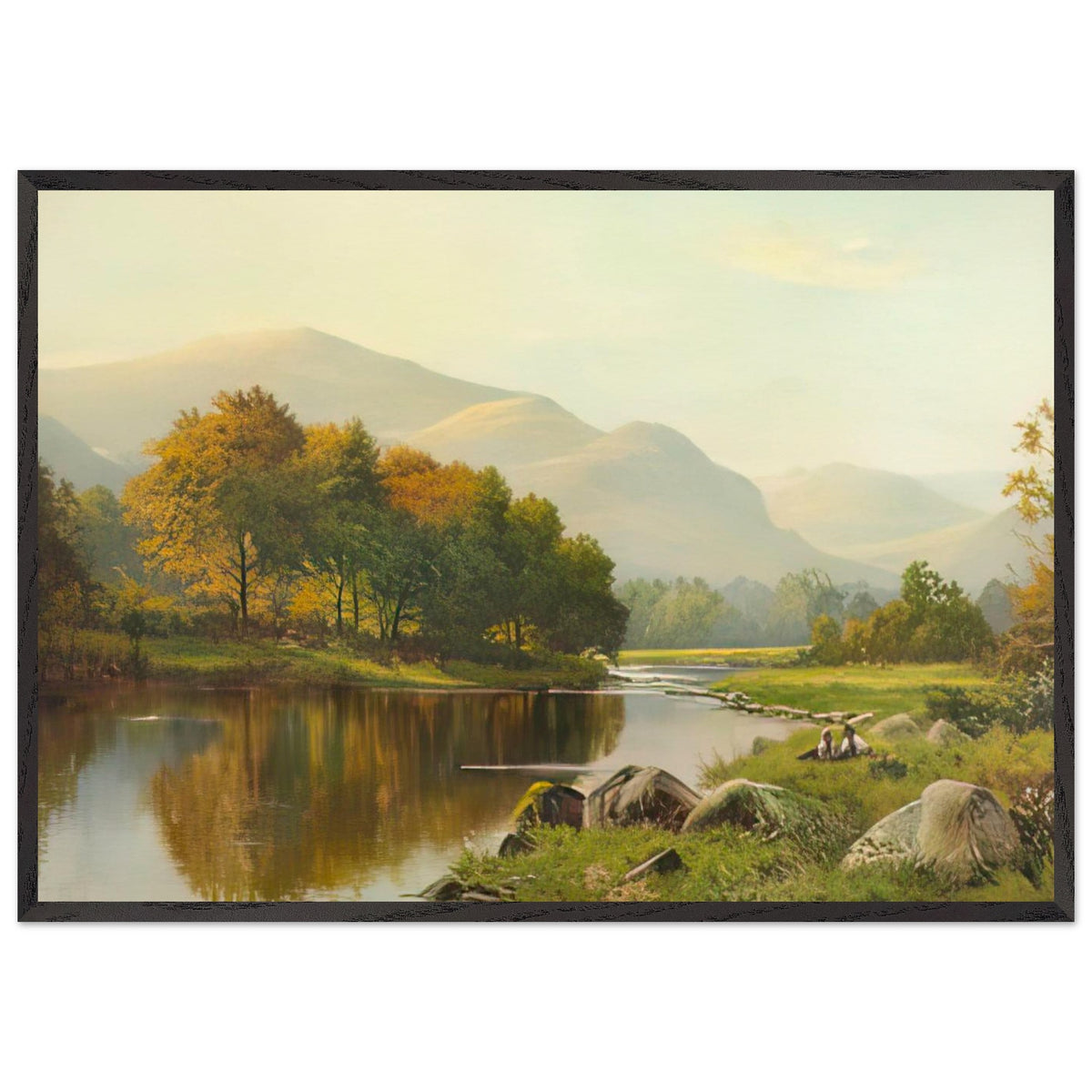 View of the River Conwy, Betws-y-Coed by Daniel Sherrin, framed poster, view 3