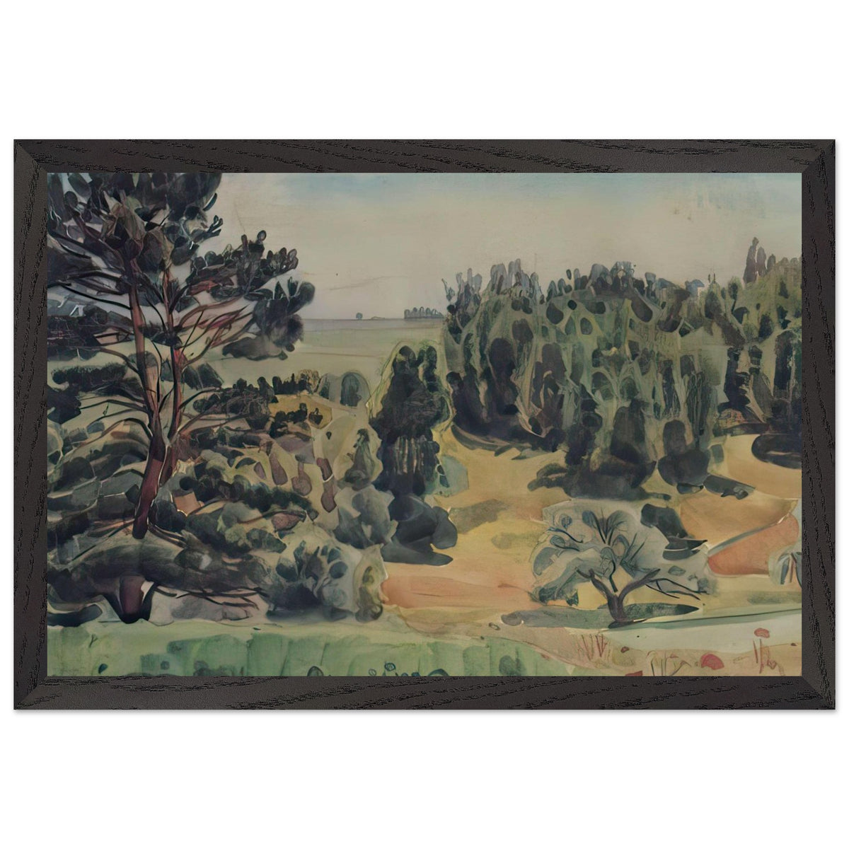 View of the Tarusa Surroundings by Konstantin Bogaevsky, framed poster, view 2