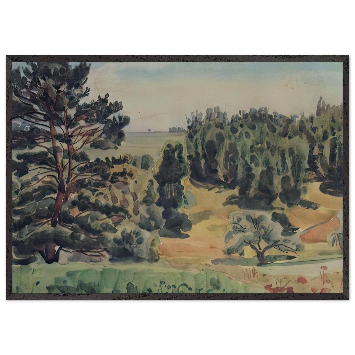 View of the Tarusa Surroundings by Konstantin Bogaevsky, framed poster, view 3