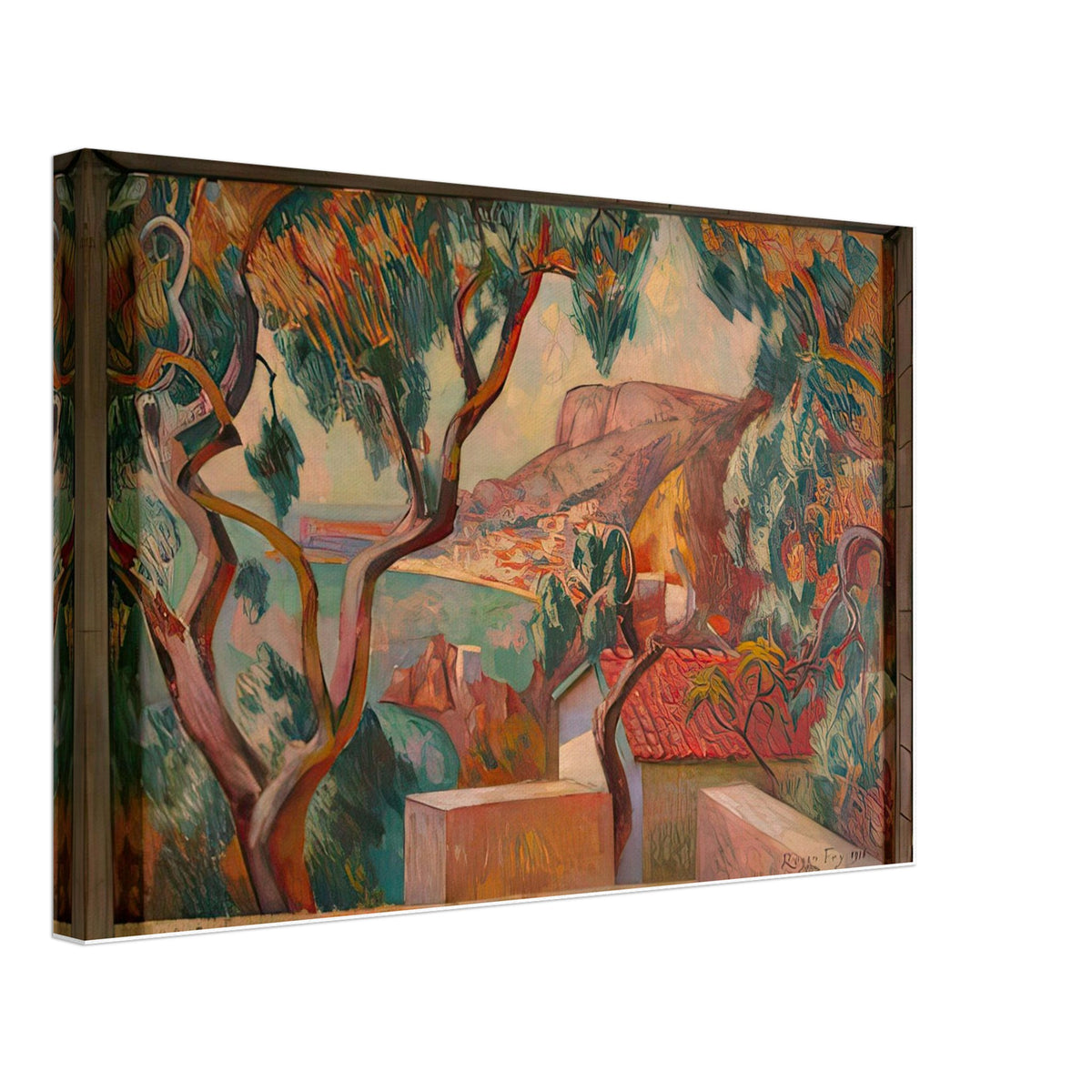 View on the Cote d Azur, Menton by Roger Fry, canvas