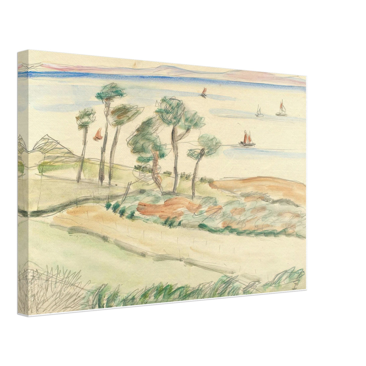 View Towards the Mediterranean Sea by Theodor Pallady, canvas