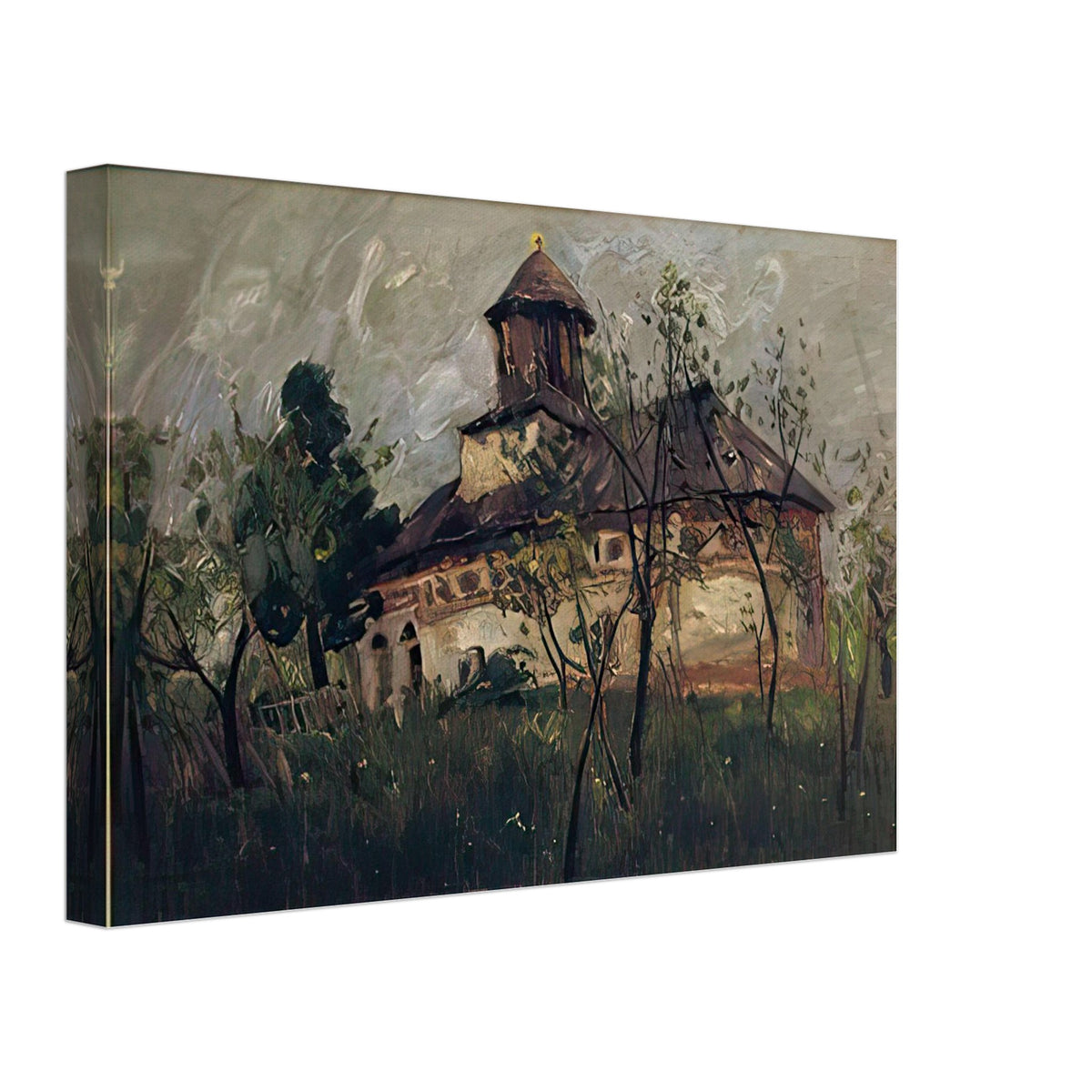 Village Church by Stefan Luchian, canvas, view 2