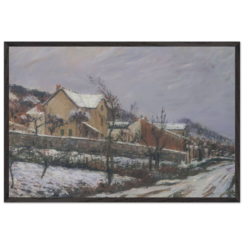 Village in Snow by Gustave Loiseau, framed poster