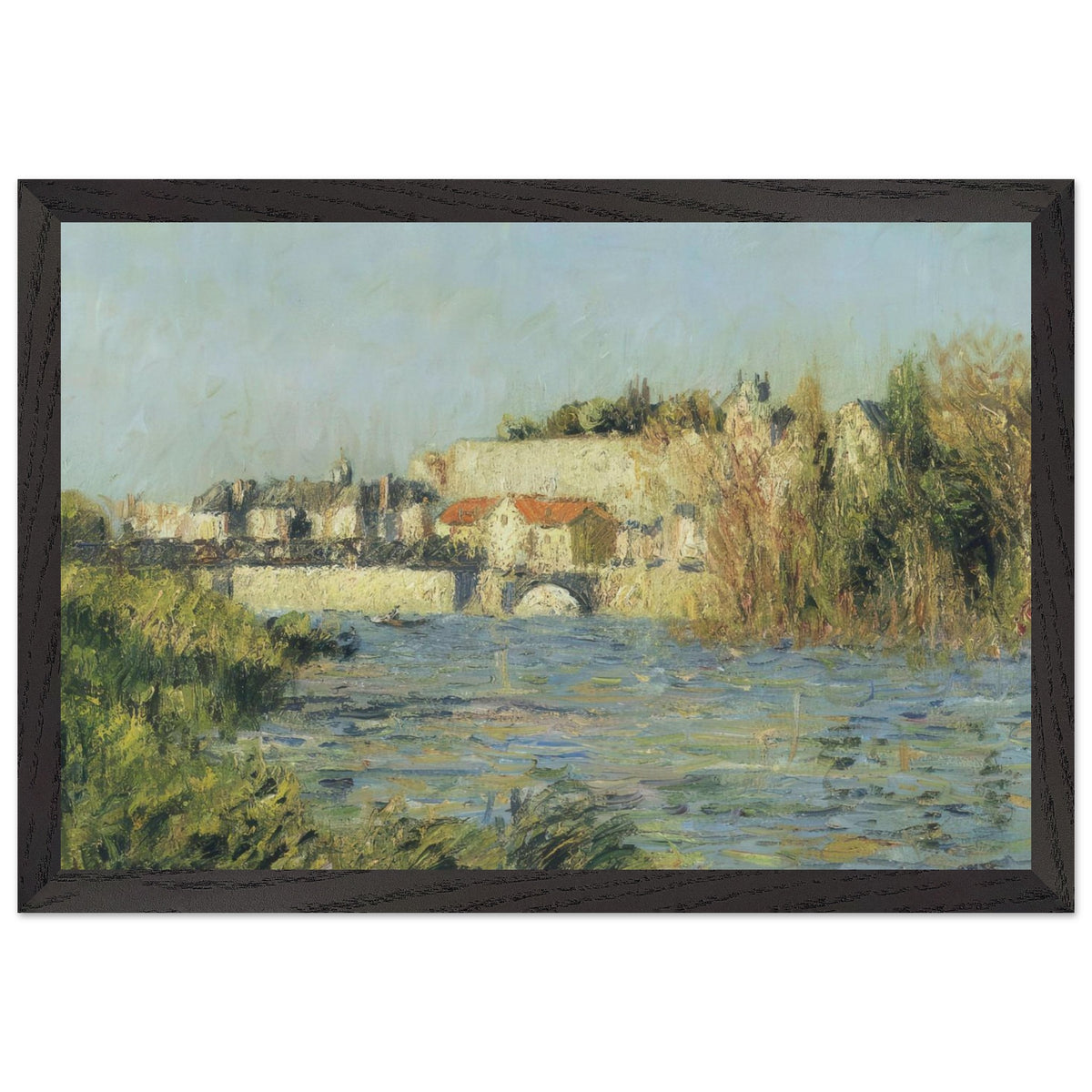 Village in Sun on the River by Gustave Loiseau, framed poster, view 2