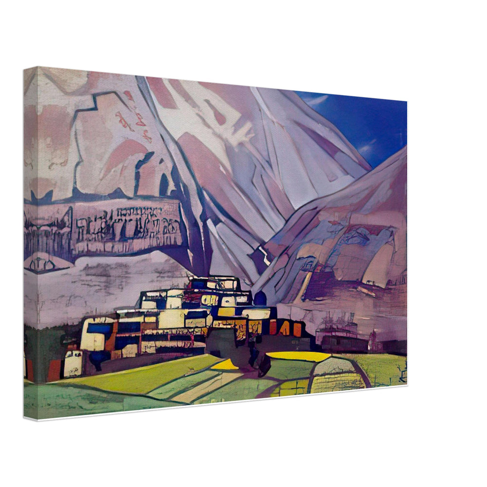 Village Kardang. Lahaul by Nicholas Roerich, canvas