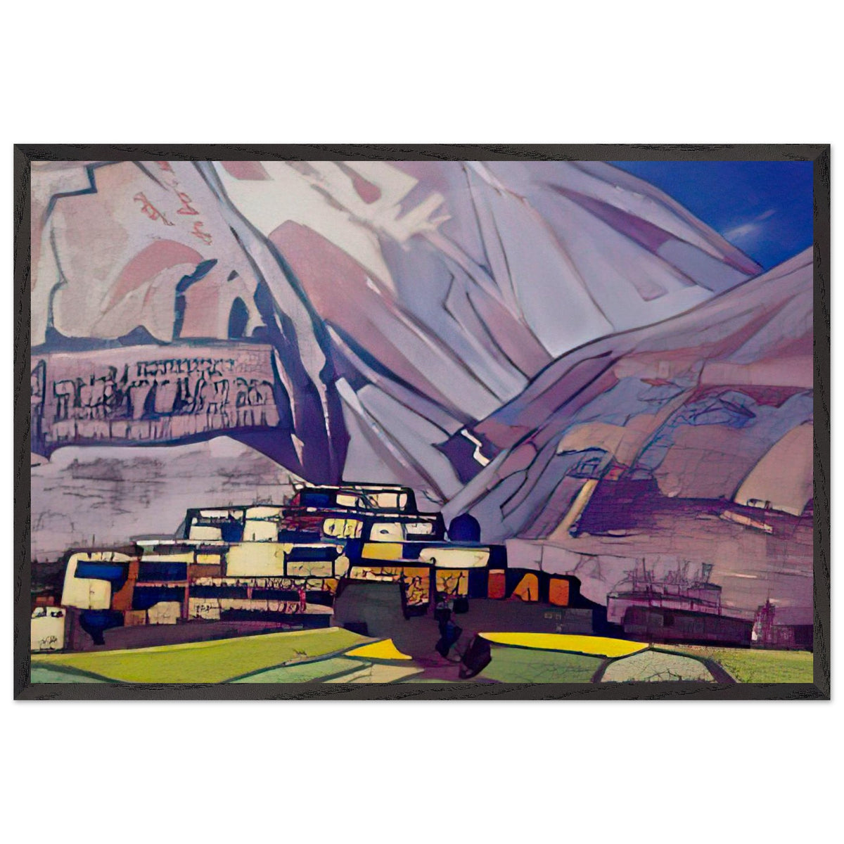 Village Kardang. Lahaul by Nicholas Roerich, framed poster
