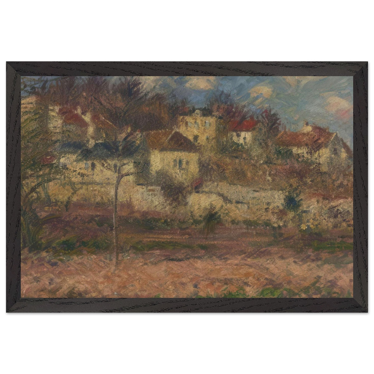 Village on the Hill by Gustave Loiseau, framed poster, view 2