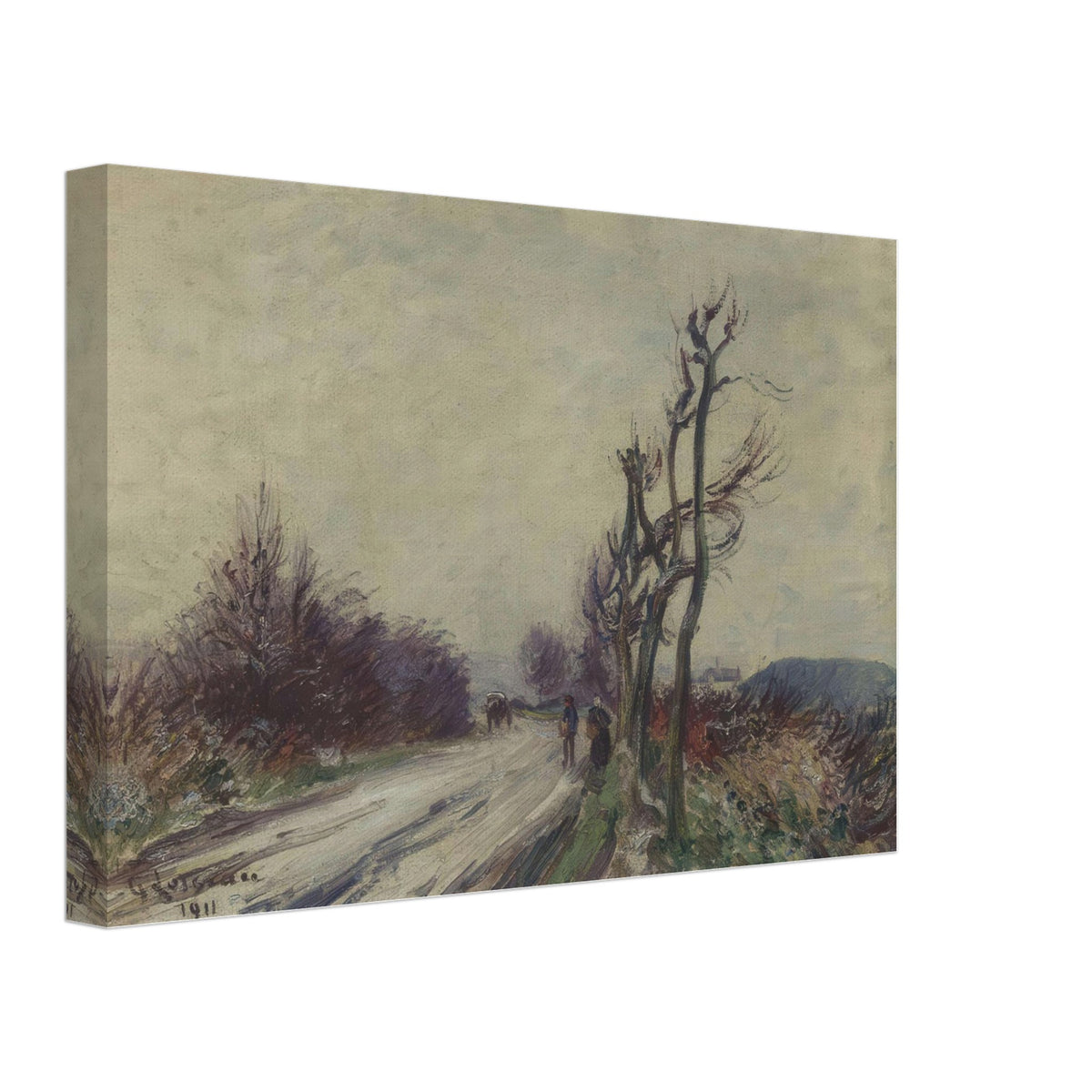 Village Road in Autumn by Gustave Loiseau, canvas, view 2