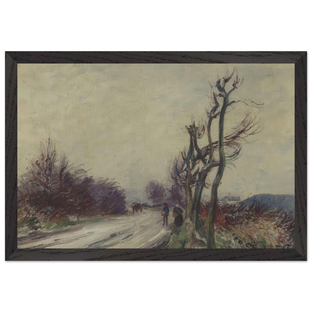 Village Road in Autumn by Gustave Loiseau, framed poster, view 2
