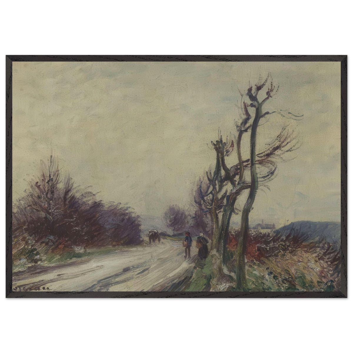 Village Road in Autumn by Gustave Loiseau, framed poster, view 3
