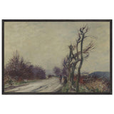 Village Road in Autumn by Gustave Loiseau, framed poster