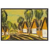 Village-row of Houses by Istvan Nagy, framed poster