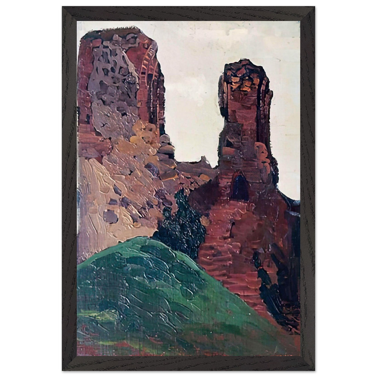 Vilno. Ruins of Castle by Nicholas Roerich, framed poster, view 2