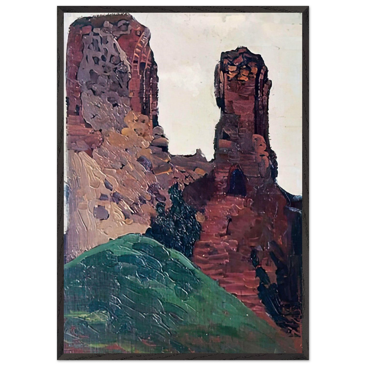 Vilno. Ruins of Castle by Nicholas Roerich, framed poster, view 3