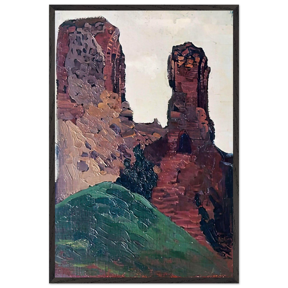 Vilno. Ruins of Castle by Nicholas Roerich, framed poster
