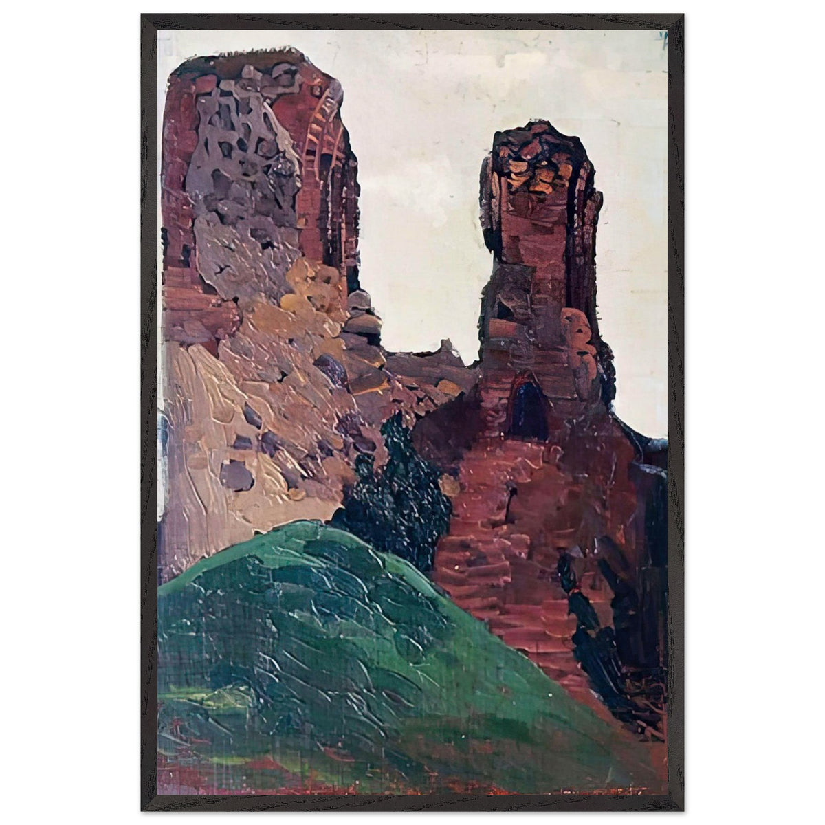 Vilno. Ruins of Castle by Nicholas Roerich, framed poster