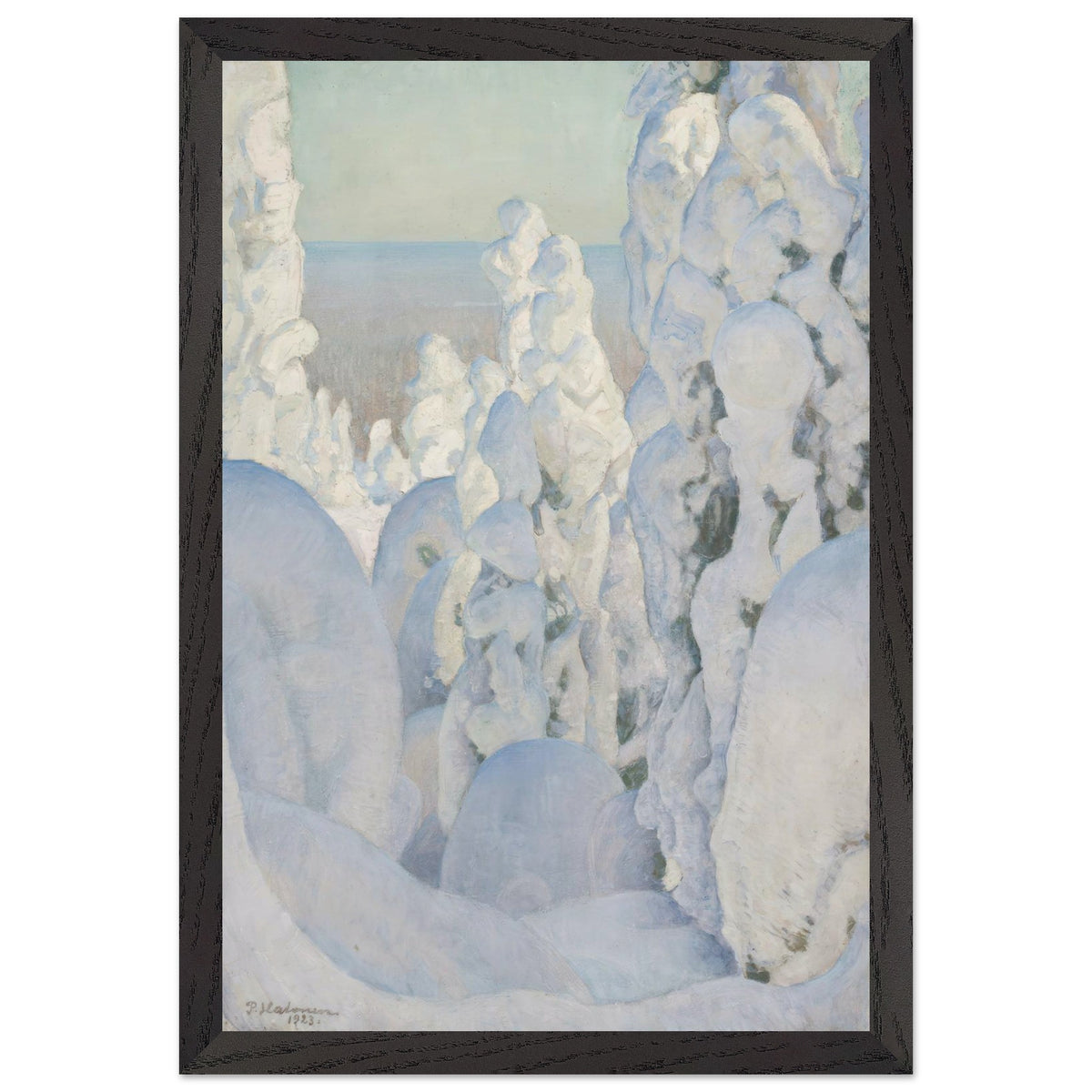 Vinterlandskap by Pekka Halonen, framed poster, view 2