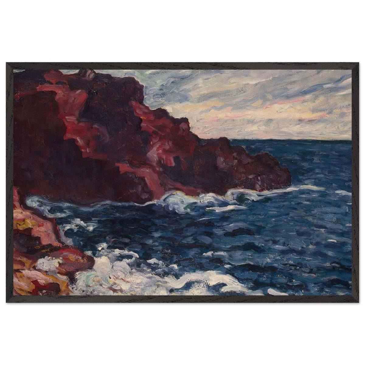 Violet Cliffs by Louis Valtat, framed poster