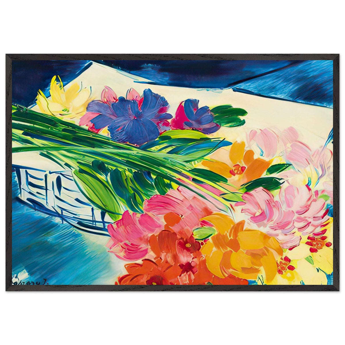 Virág Csendélet 1930 by Vaszary János, framed poster, view 3