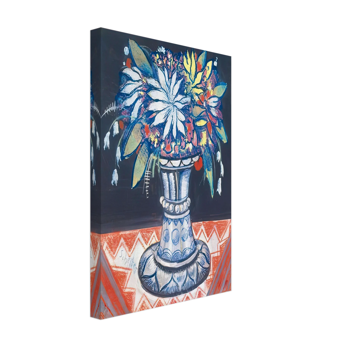 Virág Vázában by Scheiber Hugó, canvas, view 2