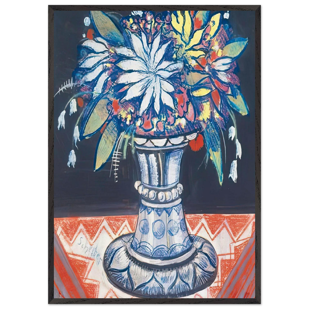 Virág Vázában by Scheiber Hugó, framed poster, view 3