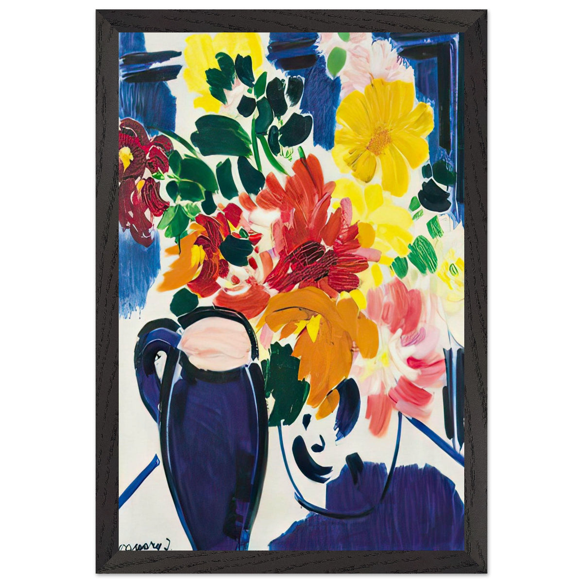 Virágcsendélet 1930 by Vaszary János, framed poster, view 2