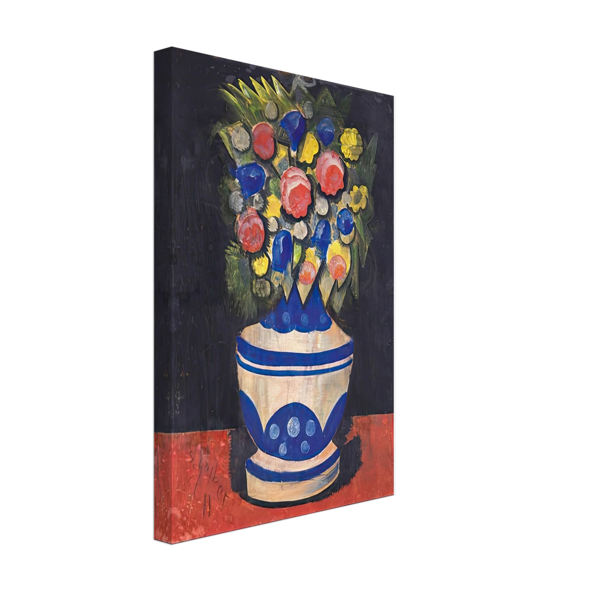 Virágcsendélet by Scheiber Hugó, canvas, view 2