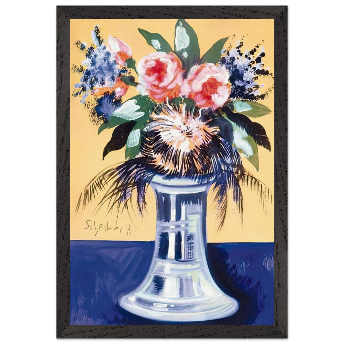 Virágcsendélet by Scheiber Hugó, framed poster, view 2