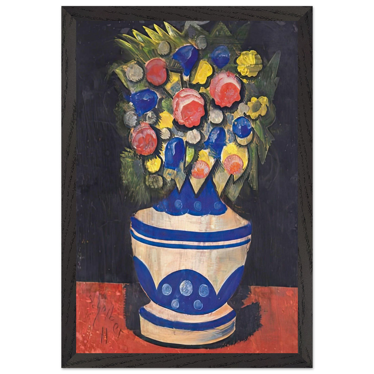 Virágcsendélet by Scheiber Hugó, framed poster, view 2