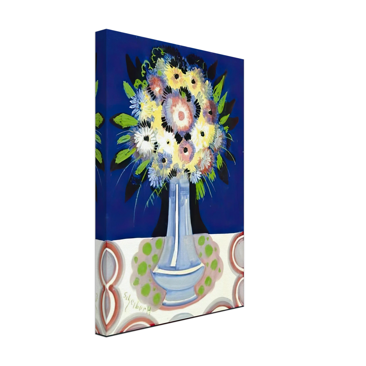 Virágcsokosr Vázában by Scheiber Hugó, canvas, view 2