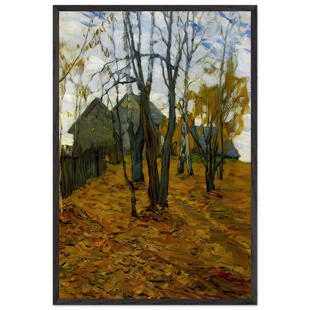 Осенний пейзаж by Vitold Byalynitsky-Birulya, framed poster
