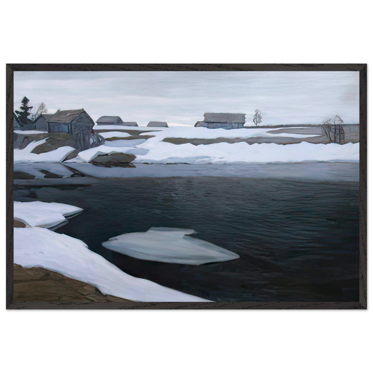 Половодье by Vitold Byalynitsky-Birulya, framed poster