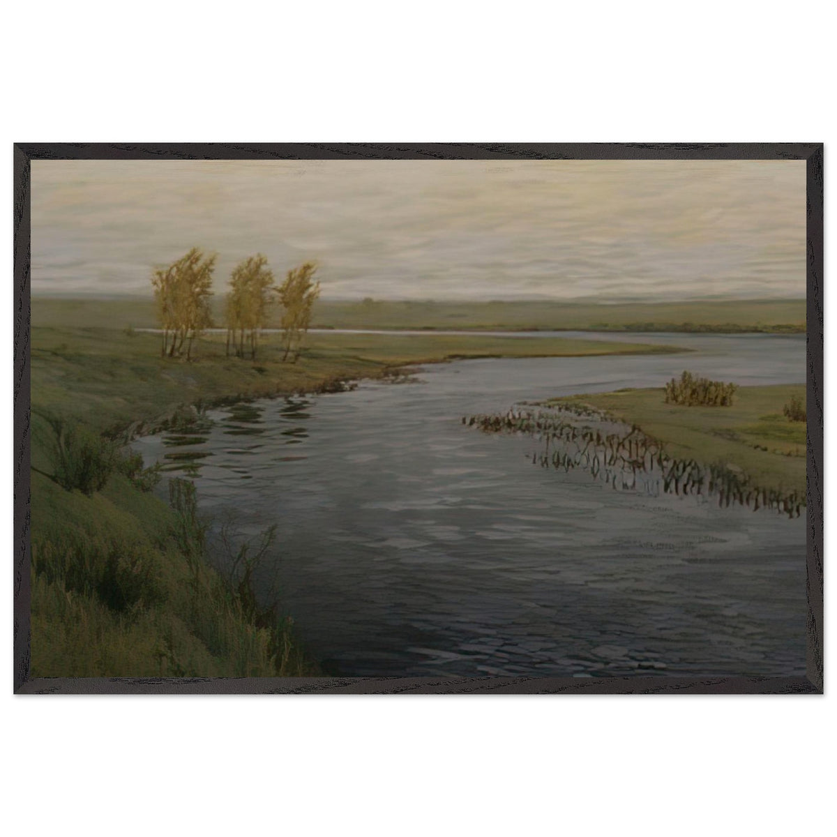 Степная Речка Весной by Vitold Byalynitsky-Birulya, framed poster