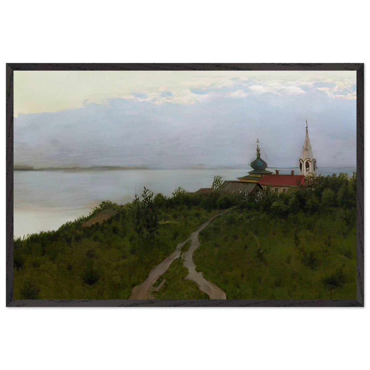 Тишина by Vitold Byalynitsky-Birulya, framed poster