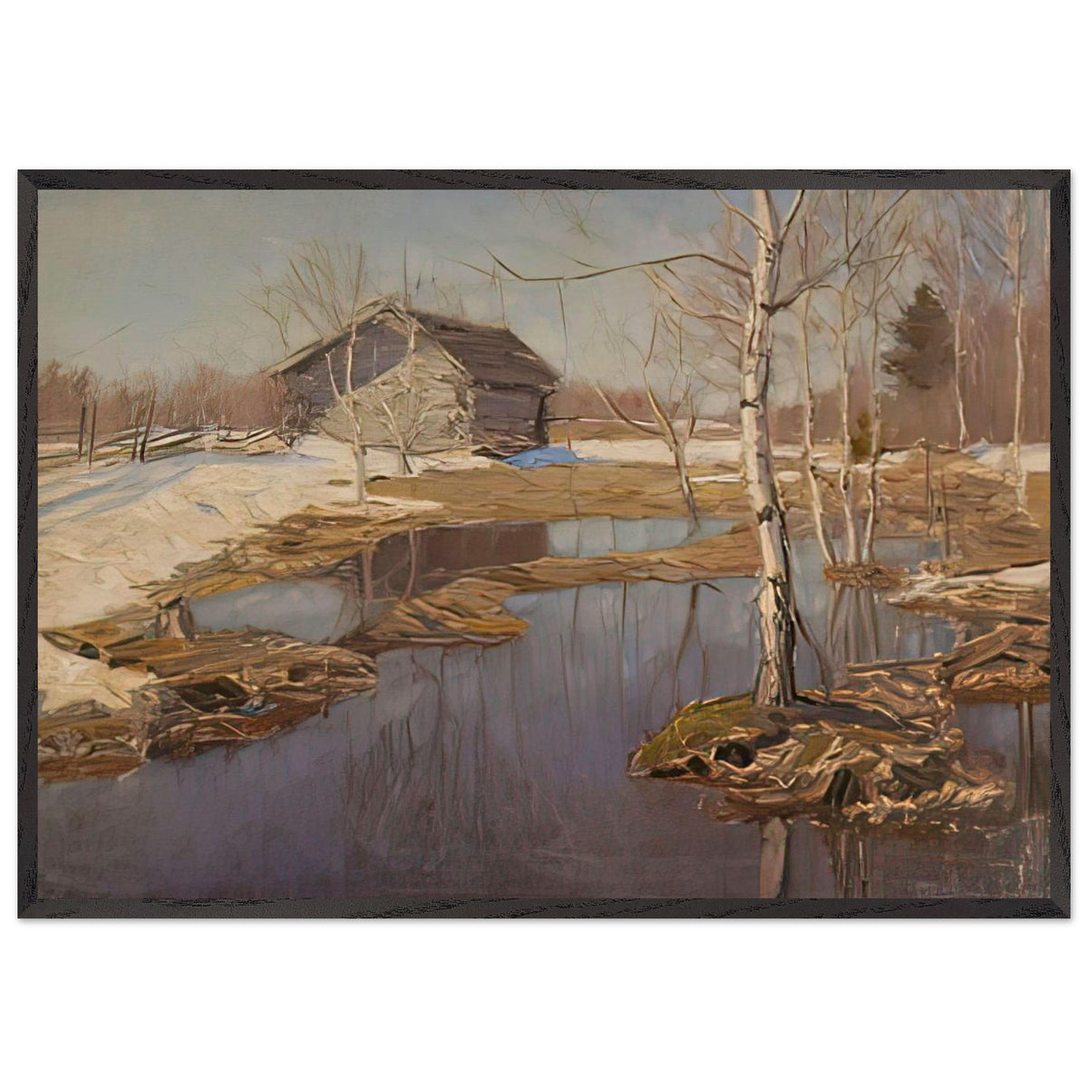 Талые Воды. Чайка. Этюд by Vitold Byalynitsky-Birulya, framed poster, view 3