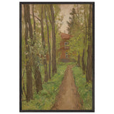 Клин. Дом П.И. Чайковского. Этюд by Vitold Byalynitsky-Birulya, framed poster
