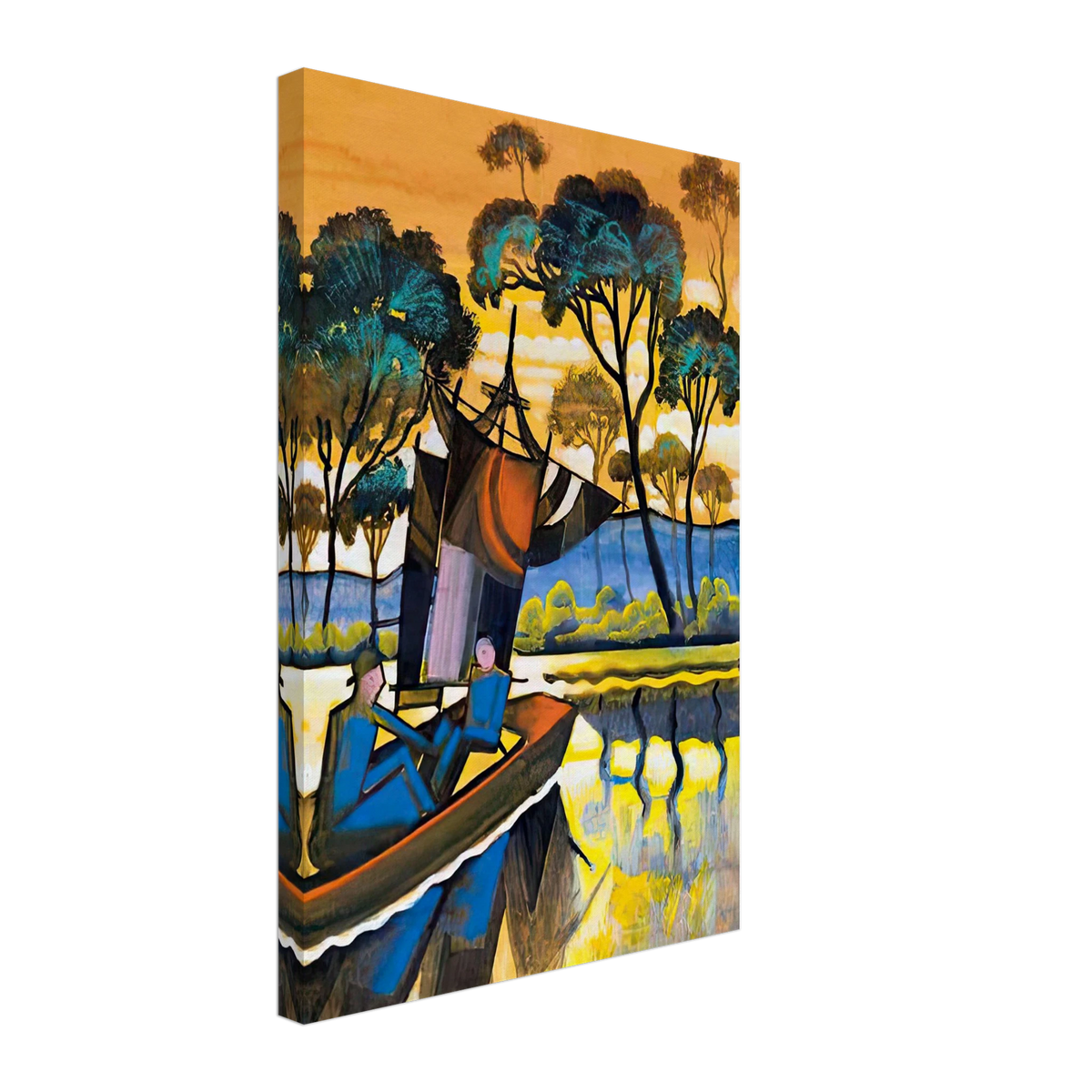 Vitorlás a Tavon by Scheiber Hugó, canvas