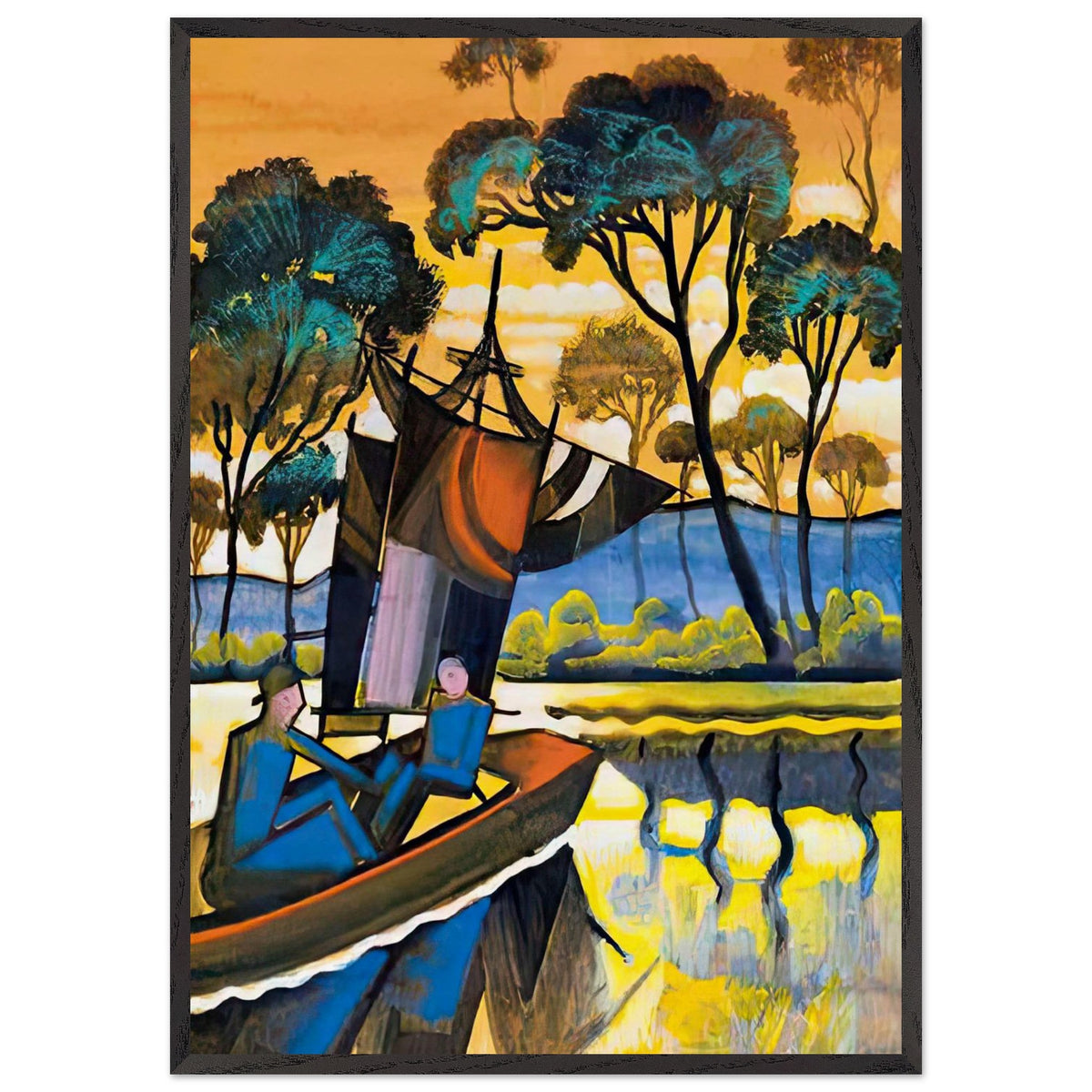 Vitorlás a Tavon by Scheiber Hugó, framed poster, view 3