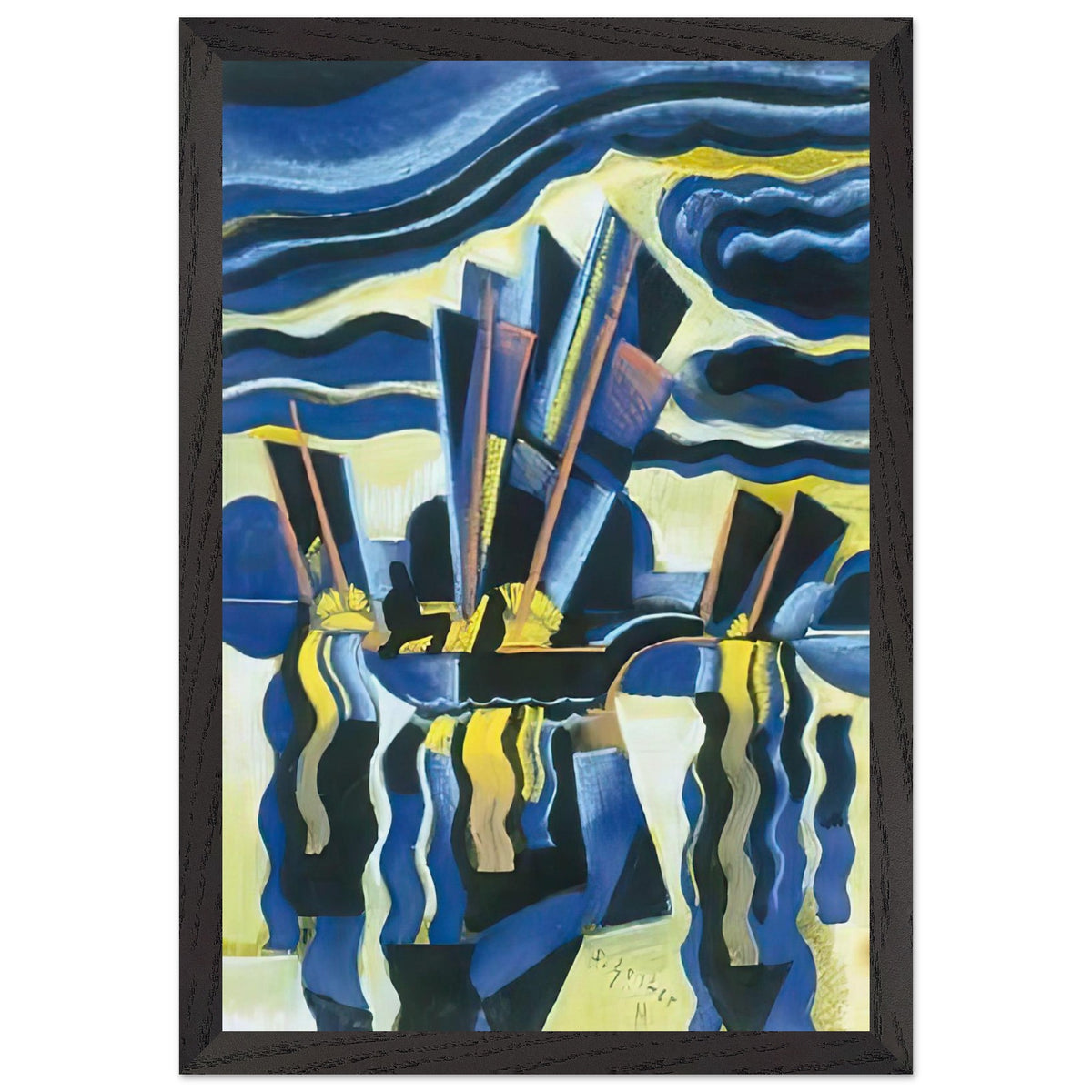 Vitorlások by Scheiber Hugó, framed poster, view 2